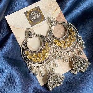 Antique Silver Plated Drop Earrings